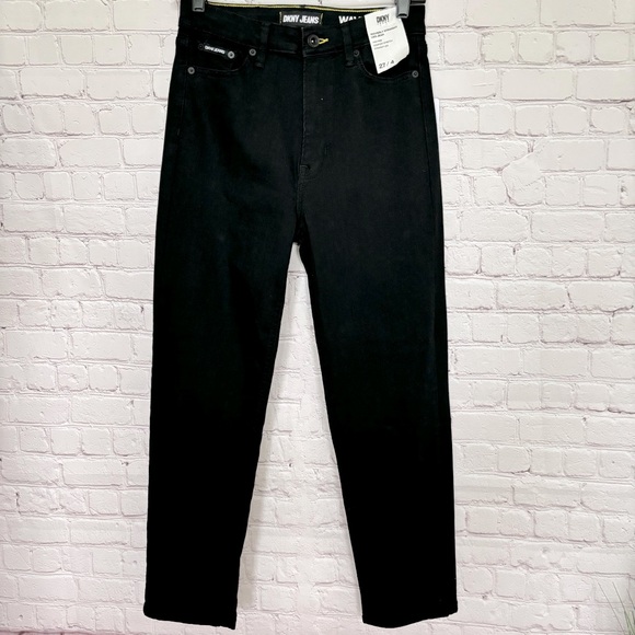 DKNY JEANS Waverly Straight Leg High Rise Black Jeans--27/4 - Picture 5 of 16